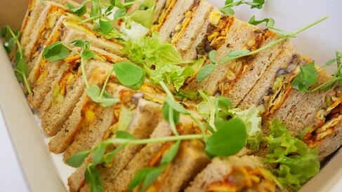Avocado and bean sandwiches