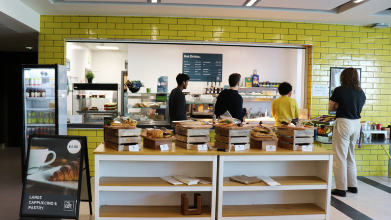 Counter of the Jeffrey Cheah Biomedical Centre cafe